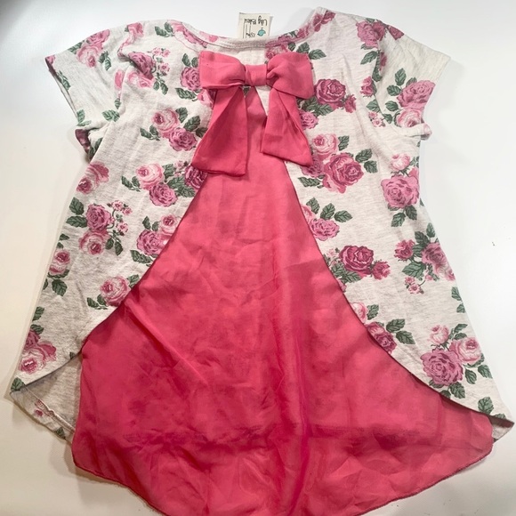 Lily Bleu | Floral Blouse Bow Sequin Open Back Layer Pink - Picture 7 of 7